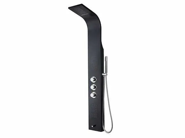 Klea - douchekolom - thermostatische douchepaneel - zwart - afbeelding 1 van  5