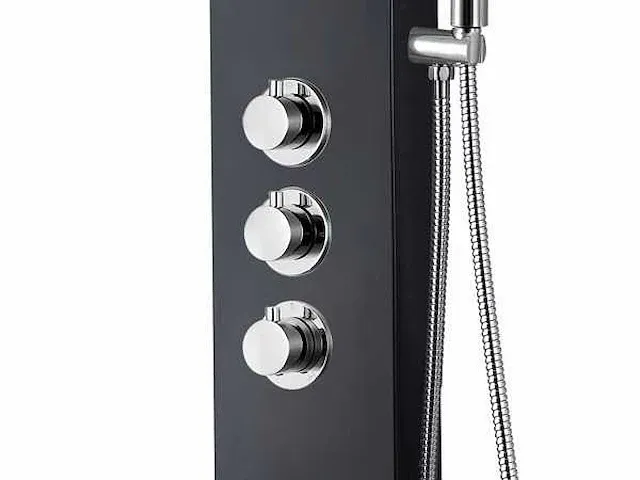 Klea - douchekolom - thermostatische douchepaneel - zwart - afbeelding 2 van  5