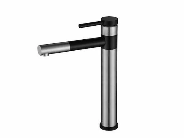 Klea - hoog - design - wastafel mengkraan hoog rvs-mat zwart - afbeelding 1 van  1