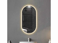 Klea - ovale - ovale led badkamer spiegel 80x50 - afbeelding 1 van  1
