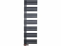 Klea agorta design handdoekradiator middenonderaansluiting 1640x600mm 996 watt geborsteld mat zwart