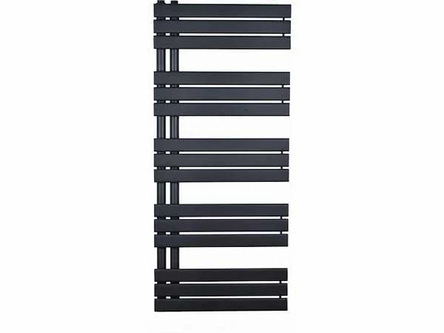 Klea agorta design handdoekradiator middenonderaansluiting 1640x600mm 996 watt geborsteld mat zwart - afbeelding 2 van  3