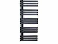 Klea agorta design handdoekradiator middenonderaansluiting 1640x600mm 996 watt geborsteld mat zwart - afbeelding 2 van  3