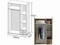Kledingkast - multifunctioneel - sonoma eiken look - afbeelding 11 van  14