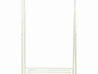 Kledingrek - wit - metaal - 87,5x155x41 - afbeelding 1 van  3