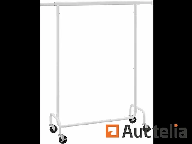 Kledingrek met wielen, uitschuifbare stang - afbeelding 2 van  7