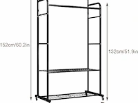 Kledingrek metaal - afbeelding 2 van  2