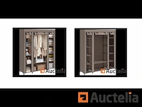 Kleerkast voor slaapkamer, stang met stoffen bekleding, 45 x 150 x 175 cm - afbeelding 1 van  1