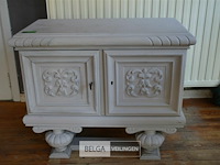 Klein gepatineerd kastje 87 op 40 x70 cm - afbeelding 1 van  3