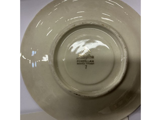 Klein koffieservies in porselein "kerafina" bavaria germany - afbeelding 2 van  2