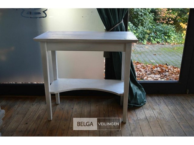Klein wit tafeltje 76x80x40xcm - afbeelding 1 van  4