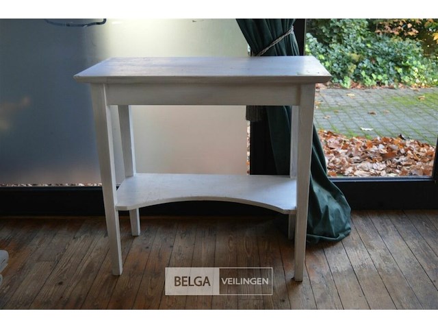 Klein wit tafeltje 76x80x40xcm - afbeelding 2 van  4