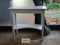 Klein wit tafeltje 76x80x40xcm - afbeelding 2 van  4