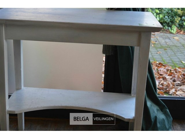 Klein wit tafeltje 76x80x40xcm - afbeelding 3 van  4