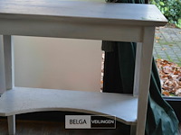 Klein wit tafeltje 76x80x40xcm - afbeelding 3 van  4