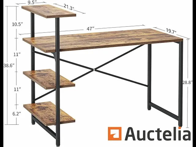 Kleine computer bureautafel 120 * 60 cm - afbeelding 2 van  4