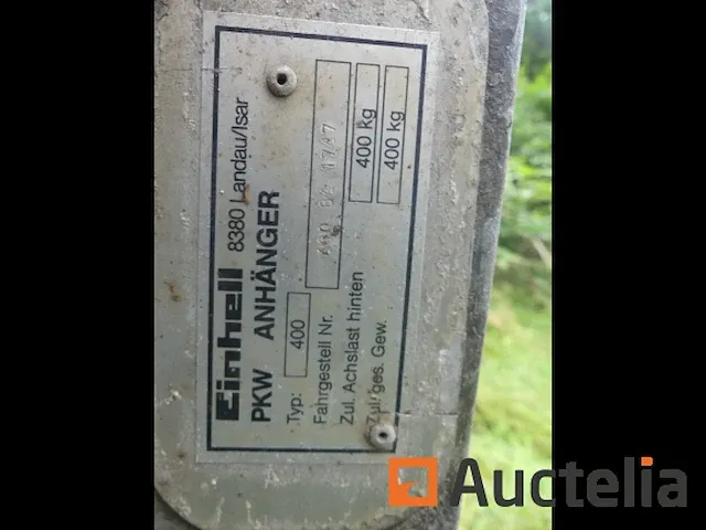 Kleine enkelassige aanhangwagen > 400 kg einhell 400 - afbeelding 8 van  8