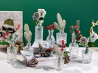Kleine glazen vaas voor tafeldecoratie - afbeelding 6 van  6