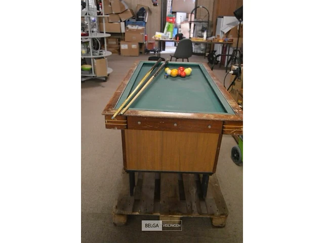 Kleine pooltafel 137x71x78cm - afbeelding 1 van  5