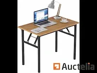 Kleine vouwbare bureautafel, bureautafel 100 cm - afbeelding 2 van  7