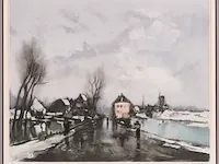 Kleurlithografie naar albert saverys - afbeelding 1 van  5