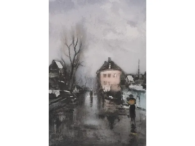 Kleurlithografie naar albert saverys - afbeelding 3 van  5