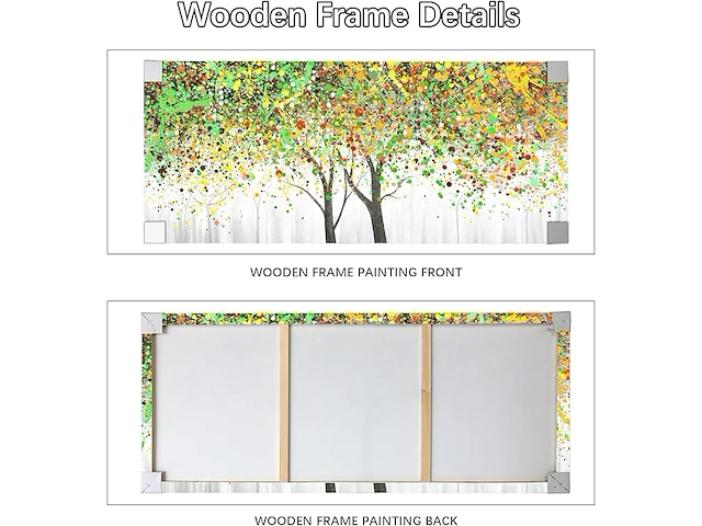 Kleurrijke levensboom ingelijste canvasprint - afbeelding 2 van  4