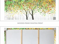 Kleurrijke levensboom ingelijste canvasprint - afbeelding 2 van  4