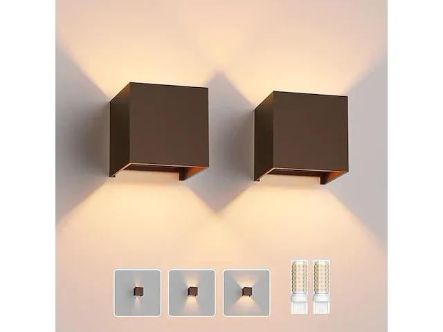 Klighten 2 stuks led-wandlamp - afbeelding 1 van  2