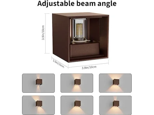 Klighten 2 stuks led-wandlamp - afbeelding 2 van  2