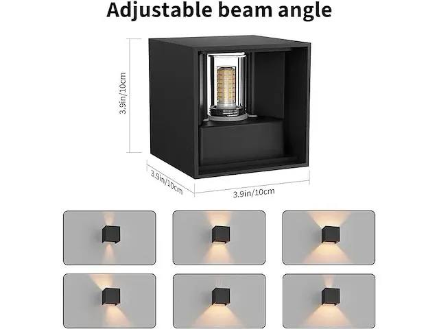 Klighten 2 stuks led-wandlamp - afbeelding 2 van  2