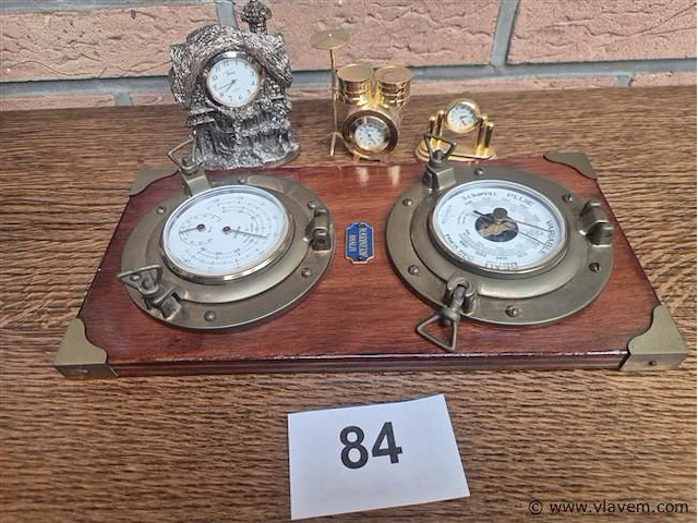 Klokjes 3 stuks + barometer - afbeelding 1 van  3