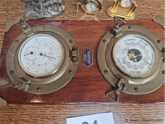 Klokjes 3 stuks + barometer - afbeelding 3 van  3