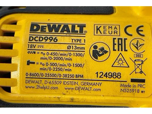 Klop/schroefboormachine dewalt - afbeelding 3 van  3