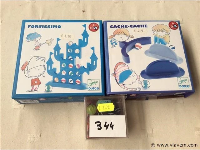 Knikkerspelen + knikkers - afbeelding 1 van  2