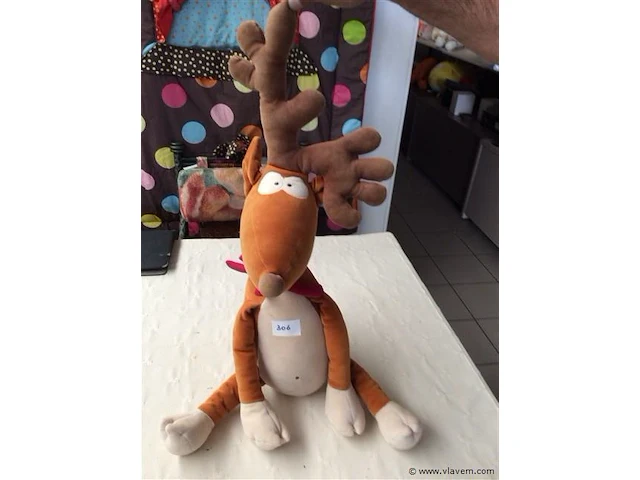 Knuffel hert woody - afbeelding 1 van  3