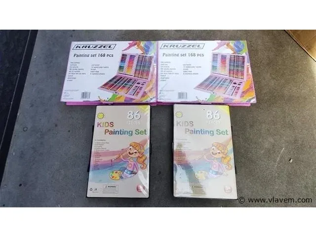 Knutselsets kinderen 168 & 86 stuks, 4 dozen - afbeelding 1 van  3