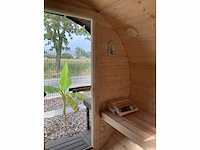 Koba buiten sauna - saunabarrel 2,5x2,25m - afbeelding 3 van  27