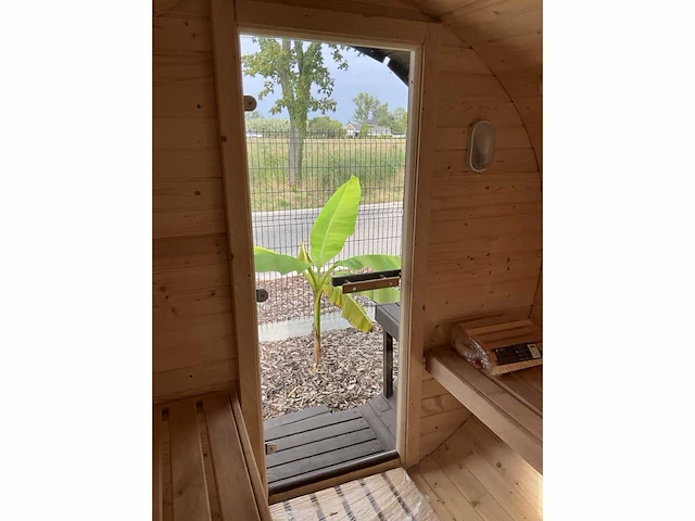 Koba buiten sauna - saunabarrel 2,5x2,25m - afbeelding 4 van  27