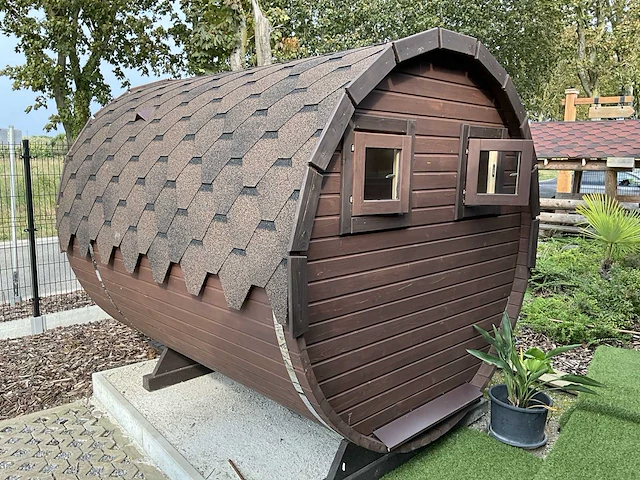 Koba buiten sauna - saunabarrel 2,5x2,25m - afbeelding 7 van  27