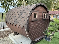 Koba buiten sauna - saunabarrel 2,5x2,25m - afbeelding 7 van  27
