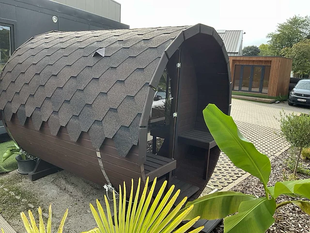 Koba buiten sauna - saunabarrel 2,5x2,25m - afbeelding 11 van  27