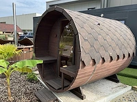 Koba buiten sauna - saunabarrel 2,5x2,25m - afbeelding 1 van  27