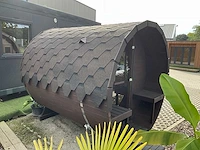 Koba buiten sauna - saunabarrel 2,5x2,25m - afbeelding 13 van  27