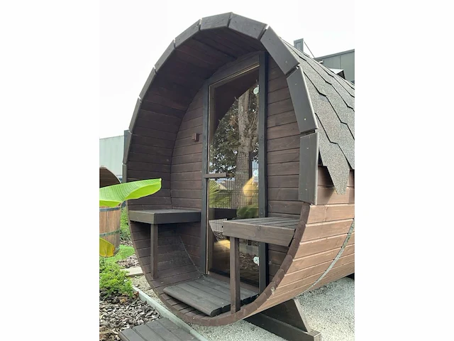 Koba buiten sauna - saunabarrel 2,5x2,25m - afbeelding 15 van  27