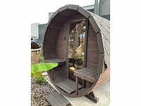 Koba buiten sauna - saunabarrel 2,5x2,25m - afbeelding 12 van  27