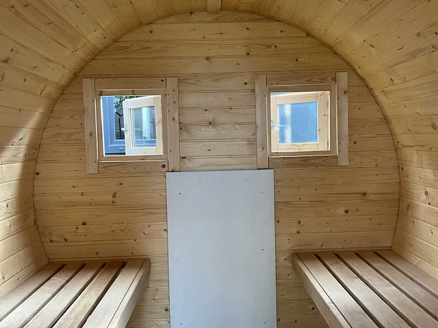 Koba buiten sauna - saunabarrel 2,5x2,25m - afbeelding 24 van  27