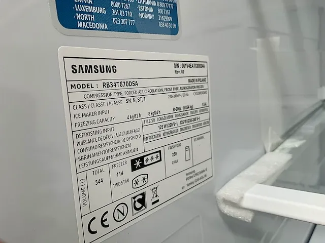 Koel-vries combinatie samsung rb34t670dsa - afbeelding 5 van  10