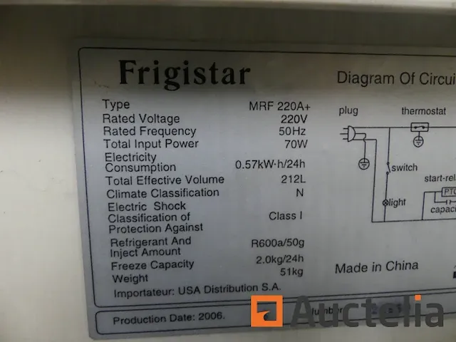 Koelkast frigistar mrf220a, microwave whirlpool vt261/wh - afbeelding 7 van  16