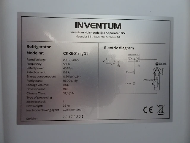 Koelkast inventum - afbeelding 3 van  3